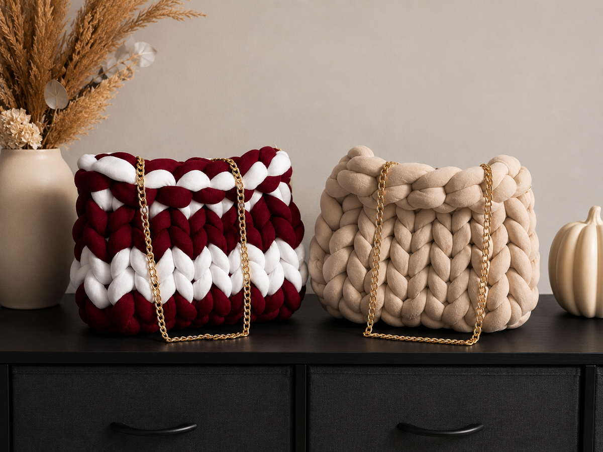Chunky Knit Purses