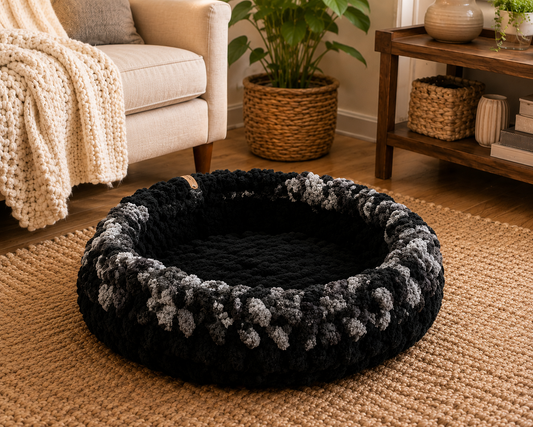 The Snuggle Nest Chunky Knit Pet Bed