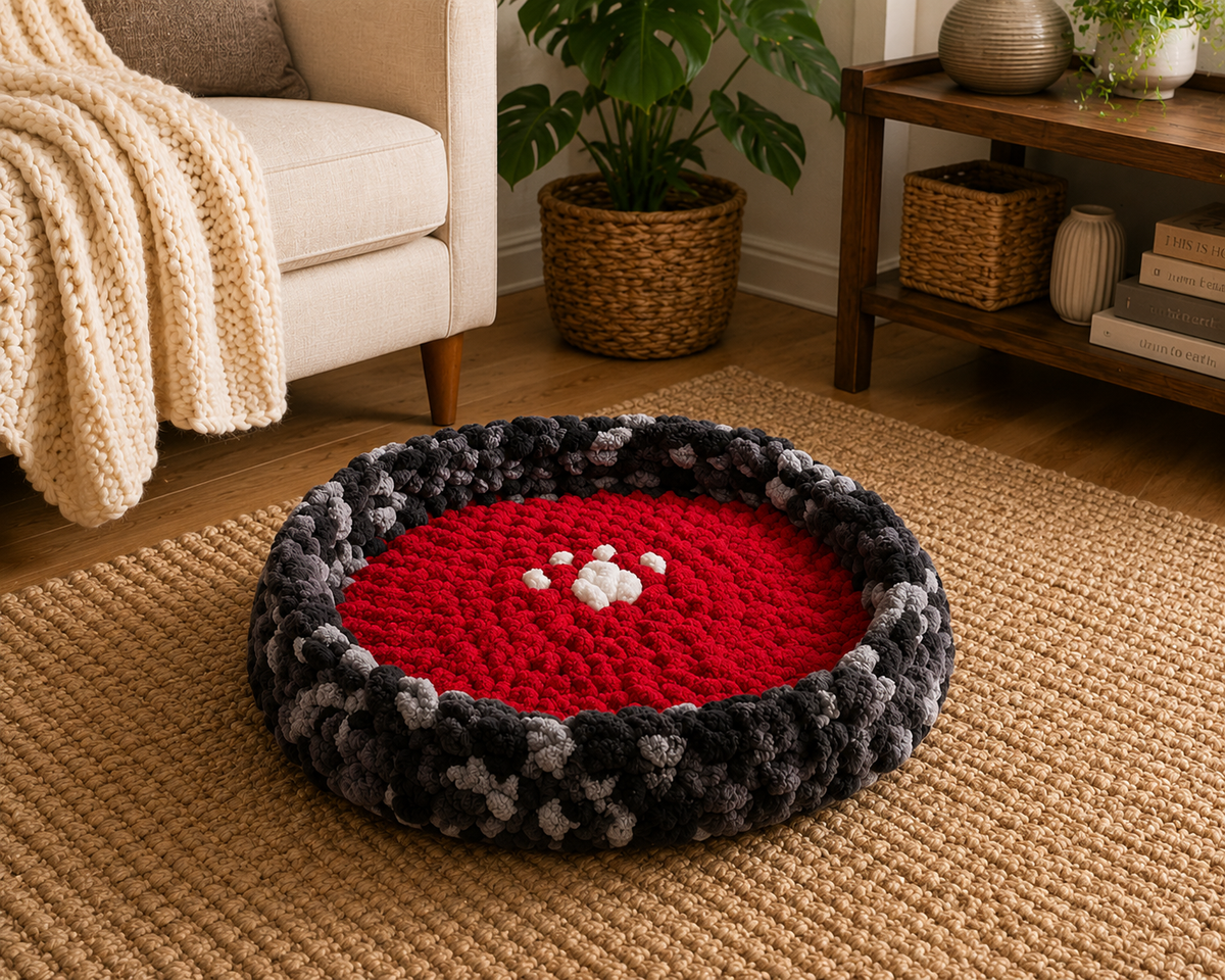 The Snuggle Nest Chunky Knit Pet Bed